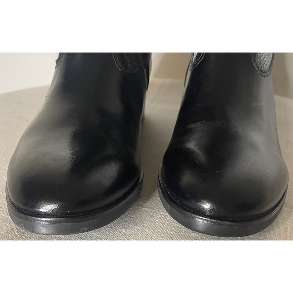 Vince Camuto VC-Selpisa Tall Black Boots Smooth+Textured Leather Women's Sz 7.5M - Picture 2 of 9
